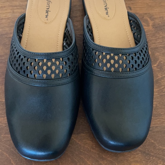 Comfort View Black Slides Size 8 Wide - Picture 4 of 11